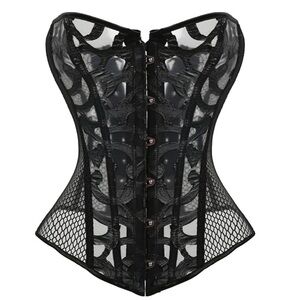 Lace up Black Sexy Floral Corset Lingerie